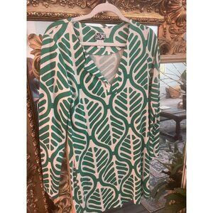 Diane Von Furstenberg DVF 100% Silk Shift Dress Sz 10